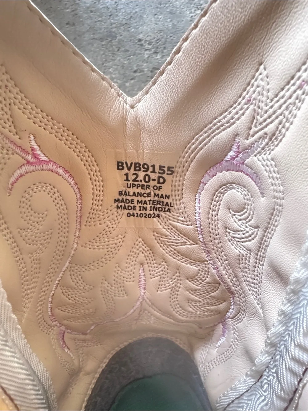 Girls Tan Western Cowboy Boots with Pink Stitching